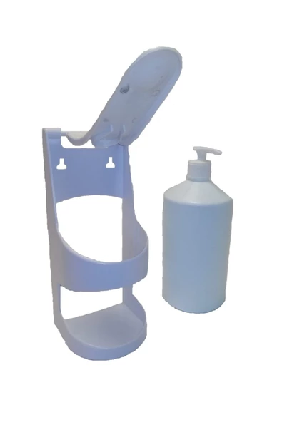 Smax Dirsek Temaslı Pompalı Sabunluk Dezenfektan Duvar Aparatı 1000ml Beyaz ürün görseli 1