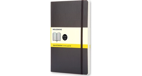 Defter Yumuşak Kapak Cep Boy Kareli Siyah Qp612 ürün görseli 1