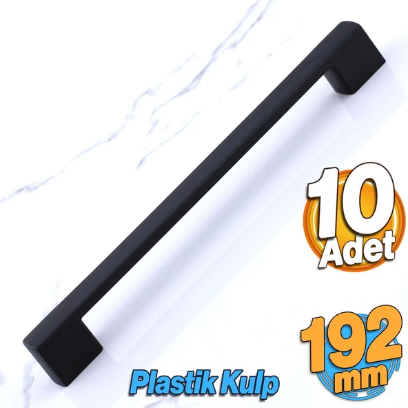 Gölcük 192 mm (SERT PLASTİK) 10 ADET Siyah Mobilya Çekmece Mutfak Dolap Dolabı Kulpu Kulbu Kulpları ürün görseli 1