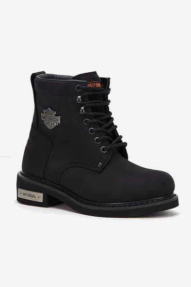 Harley Davidson Gibson Hakiki Nubuk Deri Bot 35-40 Black Nubuk ürün görseli 1