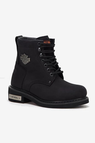Harley Davidson Gibson Hakiki Nubuk Deri Bot 40-48 Black Nubuk ürün görseli 1