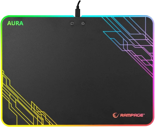 ADDISON RAMPAGE AURA RGB GAMING MOUSE PAD BLACK ürün görseli 1