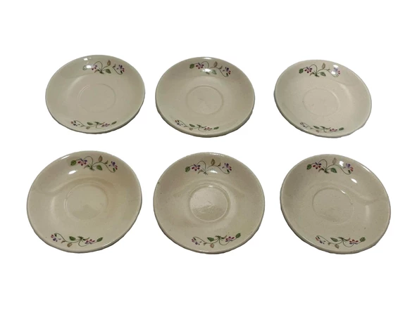Seramik 6'lı Kahve Fincan Tabağı (Model 2) ürün görseli 1
