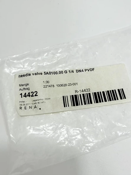 EM-Technik İğneli Valf 5A0100.00G 1/4 DN4 PVDF - Resim 4