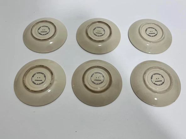 Seramik 6'lı Kahve Fincan Tabağı (Model 2) - Resim 5