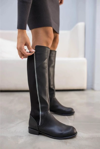 Fix 504 Deri Trend Fashion Kadın Çizme ürün görseli 1