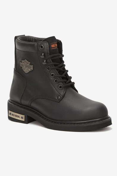 Harley Davidson Gibson Hakiki Deri Bot 40-48 Black Yağlı Deri ürün görseli 1
