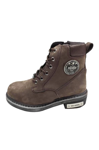 Harley Davidson Jim Hakiki Deri Unisex Bot - Resim 5
