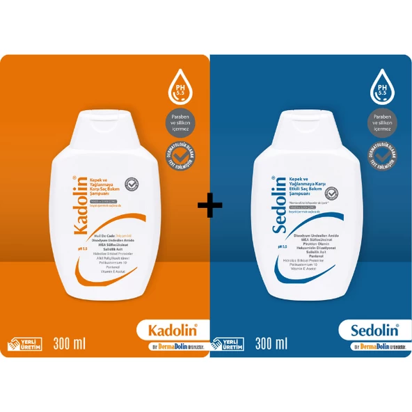 Dermadolin Kadolin + Sedolin Şampuan 300 ML ürün görseli 1