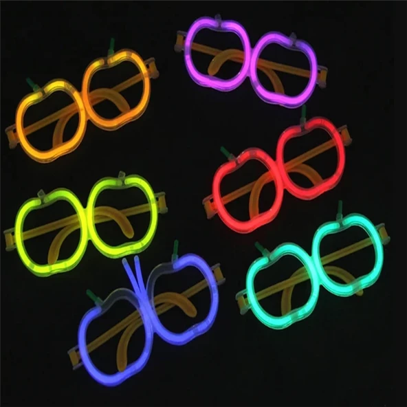 Glow  Elma Gözlük - Glow Partisi Gözlüğü - Glow  Gözlük 12 Adet ürün görseli 1