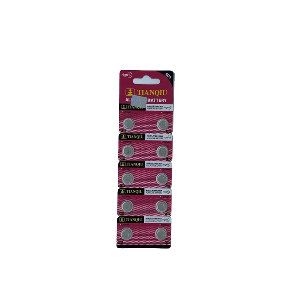 TıanQıu Ag5 Lr754/393 Alkalin 10'lu Düğme Pil ürün görseli 1