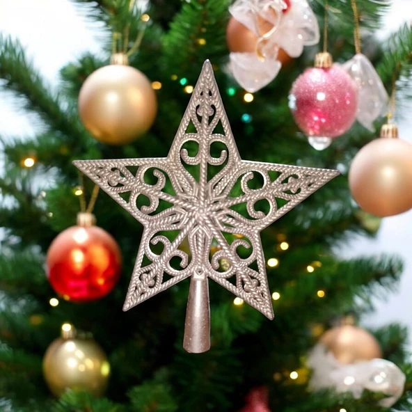 VIP DELUXE YILBAŞI ÇAM AĞACI TEPE YILDIZI NOEL AĞACI TEPE YILDIZI ROSE GOLD 21 CM TEPE YILDIZI 21 CM ürün görseli 1
