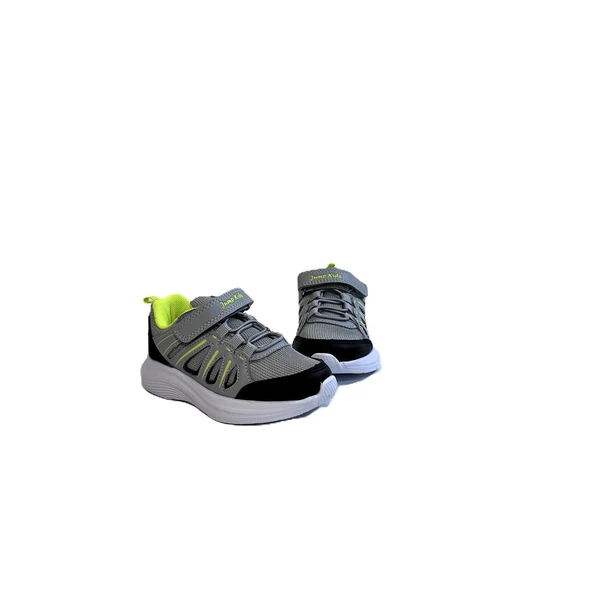 Jump 29183 Gri-Sarı Fuspetli Cırtlı Çok Hafif Bebe Spor Ayakkabı ürün görseli 1