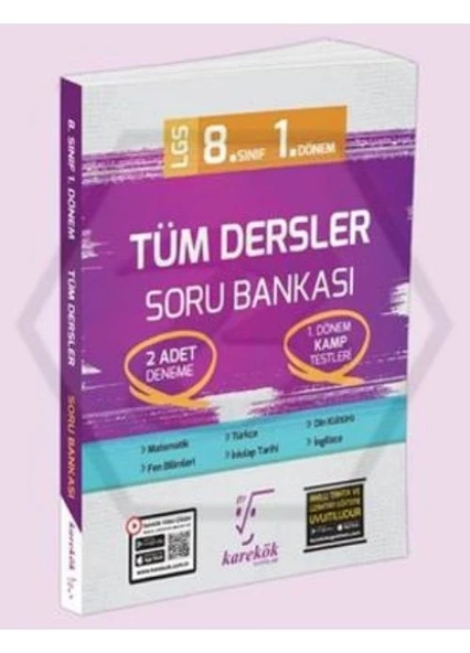 8. Sınıf LGS Tüm Dersler 1. Dönem Soru Bankası Karekök Yayınları ürün görseli 1
