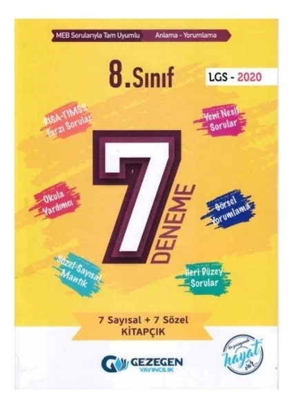 Gezegen Yayıncılık 8. Sınıf 7 Deneme ürün görseli 1