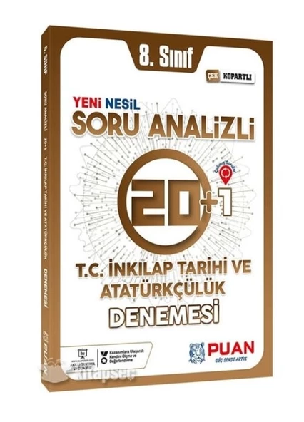 8. Sınıf LGS T.C. İnkılap Tarihi ve Atatürkçülük Soru Analizli 20+1 Deneme Puan Yayınları ürün görseli 1
