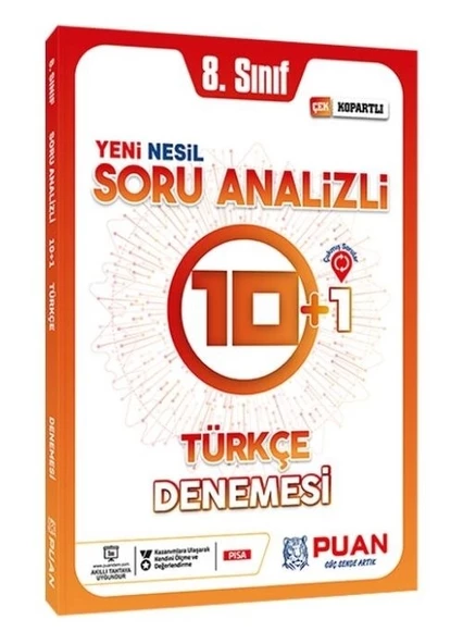 8. Sınıf LGS Türkçe Soru Analizli 10+1 Deneme Puan Yayınları ürün görseli 1
