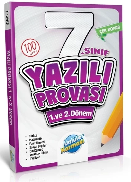 7. Sınıf Yazılı Provası 1. ve 2. Dönem Ünlüler Karması ürün görseli 1