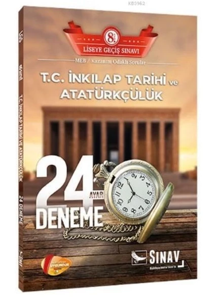 8. Sınıf LGS T.C. İnkılap Tarihi ve Atatürkçülük 24 Deneme Sınav Dergisi Yayınları ürün görseli 1