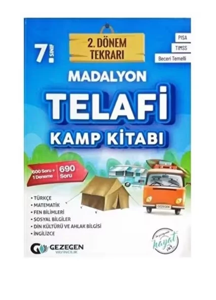 7. Sınıf 2. Dönem Madalyon Tekrarı Kamp Kitabı Gezegen Yayınları ürün görseli 1