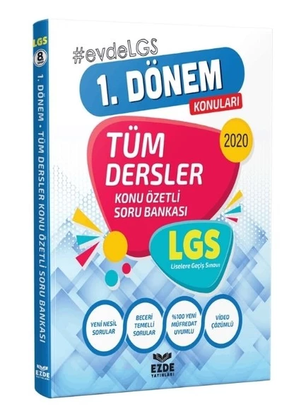 LGS 1. Dönem Video Çözümlü Tüm Dersler Soru Bankası Evrensel İletişim Yayınları ürün görseli 1