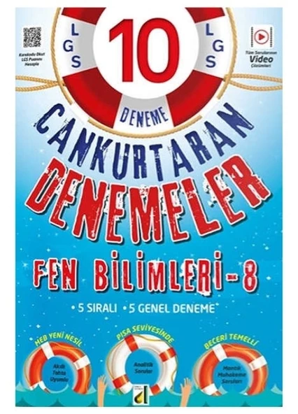 8.Sınıf Fen Bilimleri Cankurtaran 10 Lu Deneme Damla Yayınevi ürün görseli 1