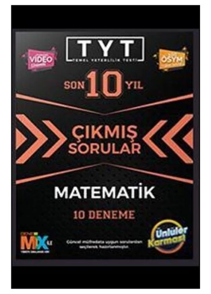 TYT Matematik Çıkmış Sorular Tıpkı Basım 10 Deneme Ünlüler Yayınları ürün görseli 1