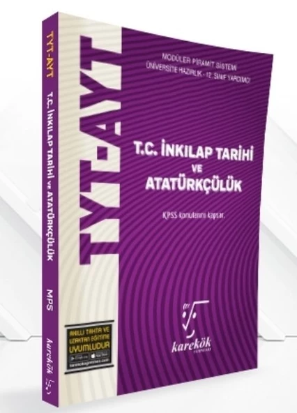 TYT AYT T.C. İnkılap Tarihi ve Atatürkçülük MPS Konu Anlatımlı Soru Bankası Karekök Yayınları ürün görseli 1