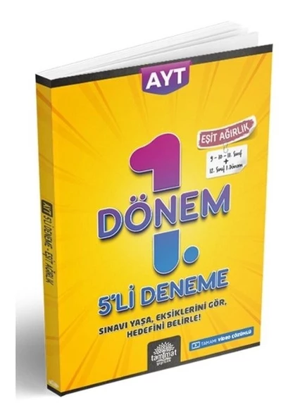 Tammat Yayıncılık AYT Eşit Ağırlık 1. Dönem 5 li Deneme ürün görseli 1