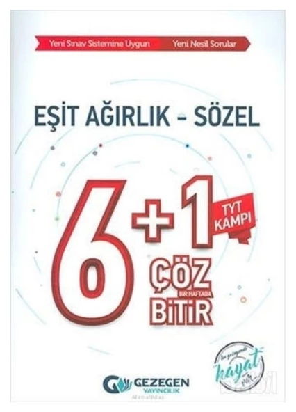 TYT Kampı Eşit Ağırlık Sözel 6 Artı 1 Çöz Bir Haftada Bitir Gezegen Yayınları ürün görseli 1
