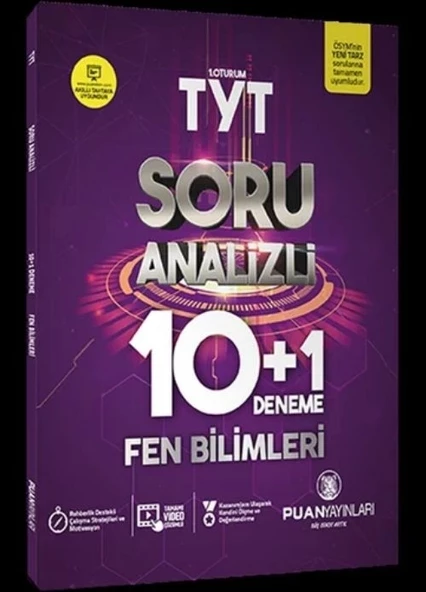 TYT Fen Bilimleri Soru Analizli 10 Artı 1 Deneme Puan Yayınları ürün görseli 1