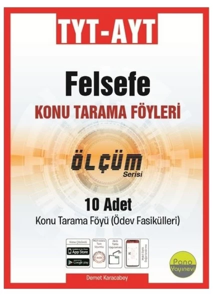 TYT AYT Felsefe Konu Tarama Föyleri Ölçüm Serisi 10 Fasikül Pano Yayınları ürün görseli 1