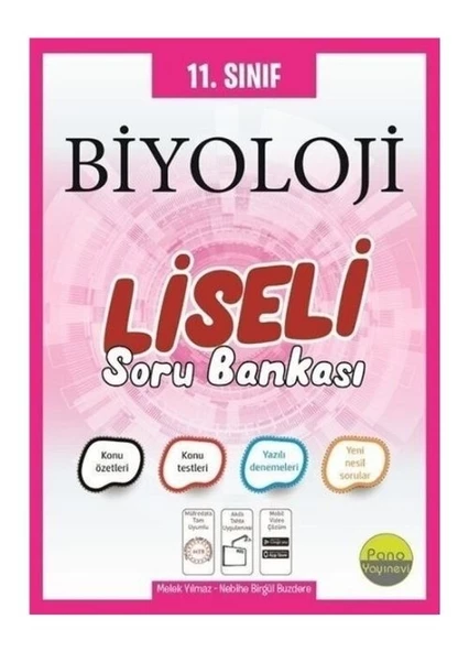 11. Sınıf Biyoloji Liseli Soru Bankası Pano Yayınları ürün görseli 1