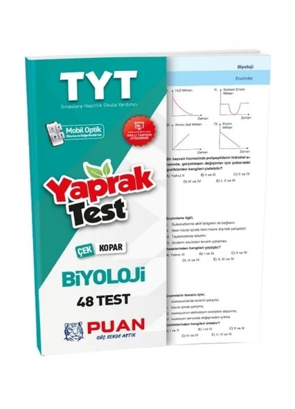 TYT Biyoloji Yaprak Test Puan Yayınları ürün görseli 1