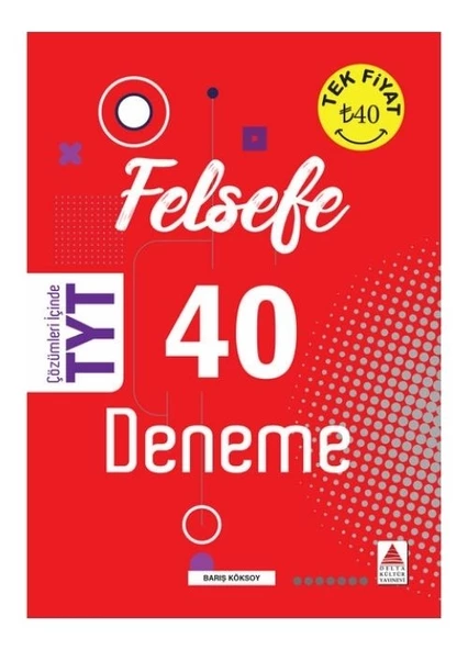 TYT Felsefe 40 Deneme Delta Kültür Yayınları ürün görseli 1