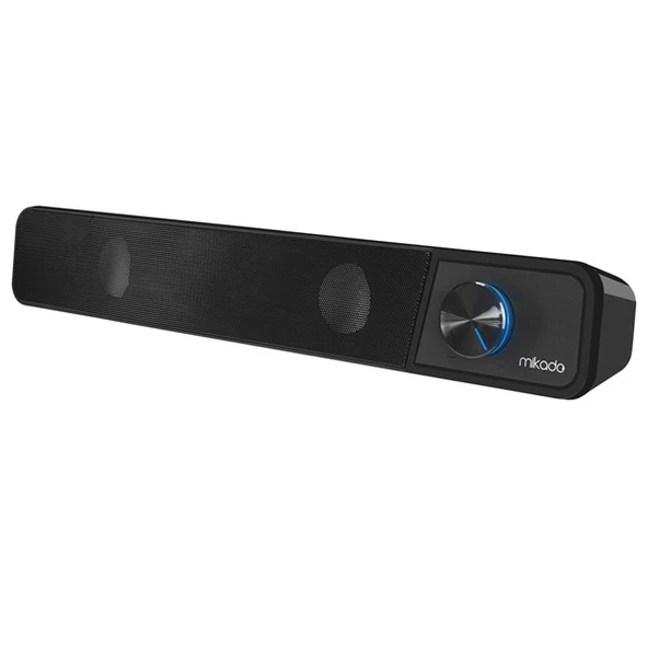 Mikado MD-69S Siyah 3Wx2 Led Işıklı Multimedia Soundbar Speaker ürün görseli 1