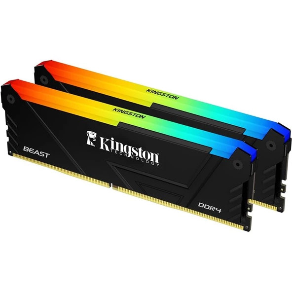 KINGSTON 32GB (2X 16GB) DDR4 3200MHZ CL16 RGB DUAL KIT PC RAM BEAST KF432C16BB2AK2-32TR ürün görseli 1