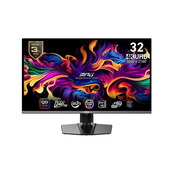 MSI 31.5" FLAT QD OLED MPG 321URX 0.03MS 240HZ HDMI-DP GAMING MONİTÖR 3840X2160 ürün görseli 1