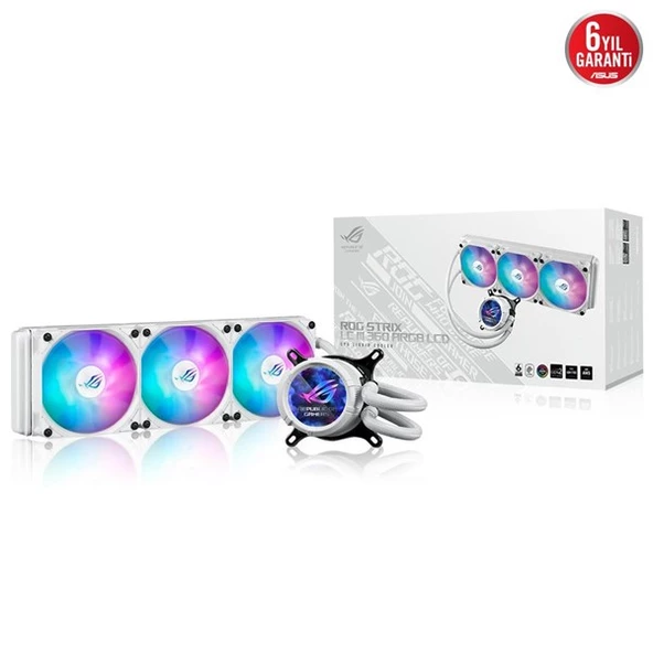 ASUS 360MM ROG STRIX III 360 ARGB AM5-1700P SIVI SOĞUTMALI İŞLEMCİ FANI BEYAZ ürün görseli 1