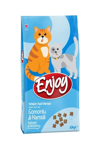 Enjoy Somonlu Ve Hamsili Yetişkin Kedi Maması 10kg ürün görseli 1