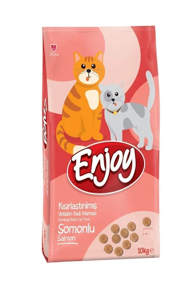 Enjoy Somonlu Kısırlaştırılmış Kedi Maması 10 Kg ürün görseli 1