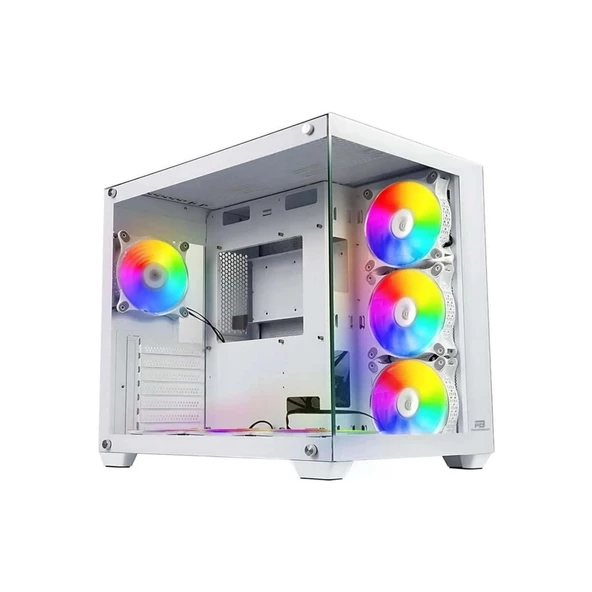POWERBOOST PB-SS02W SEA WIEW 7-RGB FANLI GAMING MID-TOWER PC KASASI BEYAZ ürün görseli 1