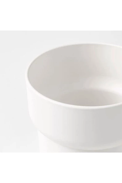 IKEA Förenlıg 12 cm Dekoratif Beyaz Saksı - Resim 3