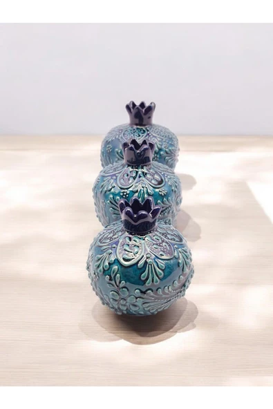 sharpart  Sharp&art Çini Kabartmalı 3 Lü Nar Seti - Resim 6