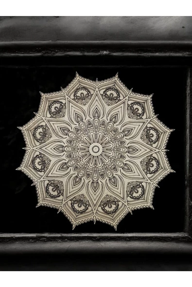 sharp&art  12 Farklı Model 20 Cm Ahşap Mandala,okul Aktivite,sanatsal Eğitim Hobi Seti (6LI BOYA VE FIRÇA SETİ) ürün görseli 1