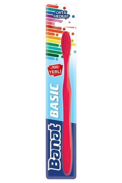 Basic Diş Fırçası - Orta Sertlik Kırmızı ürün görseli 1