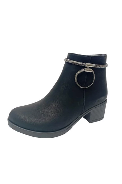 Fix 9305 Yağlı Deri Trend Fashion Fermuarlı Kadın Bot ürün görseli 1