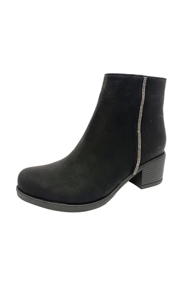Fix 9313 Yağlı Deri Trend Fashion Fermuarlı Kadın Bot ürün görseli 1