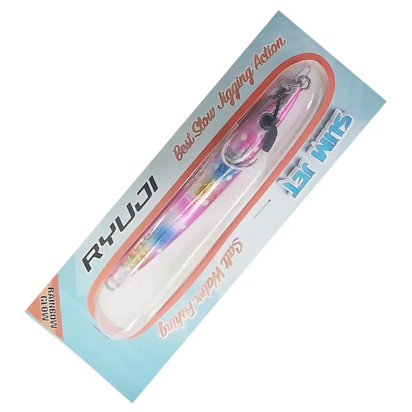 Ryuji Slim Jet 10cm 40gr Metal Jig Yem  Rainbow Glow ürün görseli 1