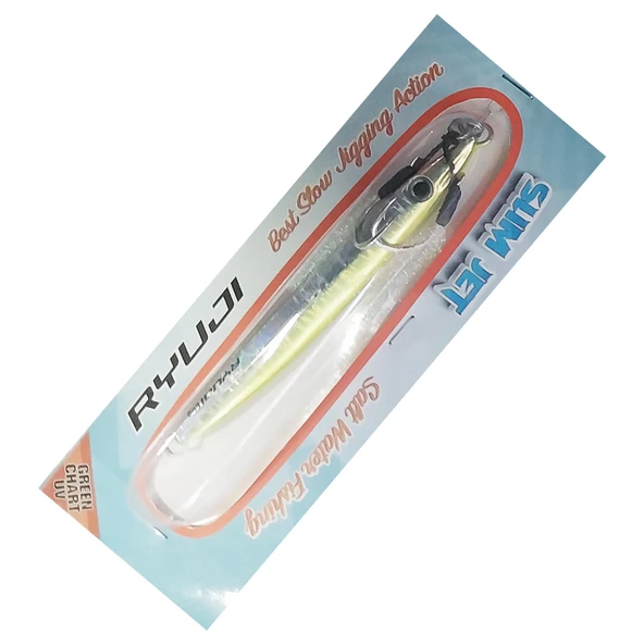 Ryuji Slim Jet 8cm 20gr Metal Jig Yem  Green Chart UV ürün görseli 1